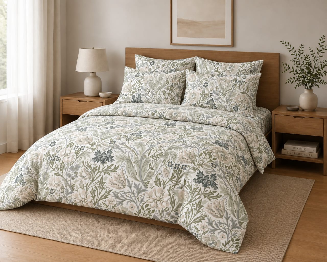 The Royal Olive Botanical The Royal Olive Botanical Flat Sheet Set 4 Pieces - Image 1